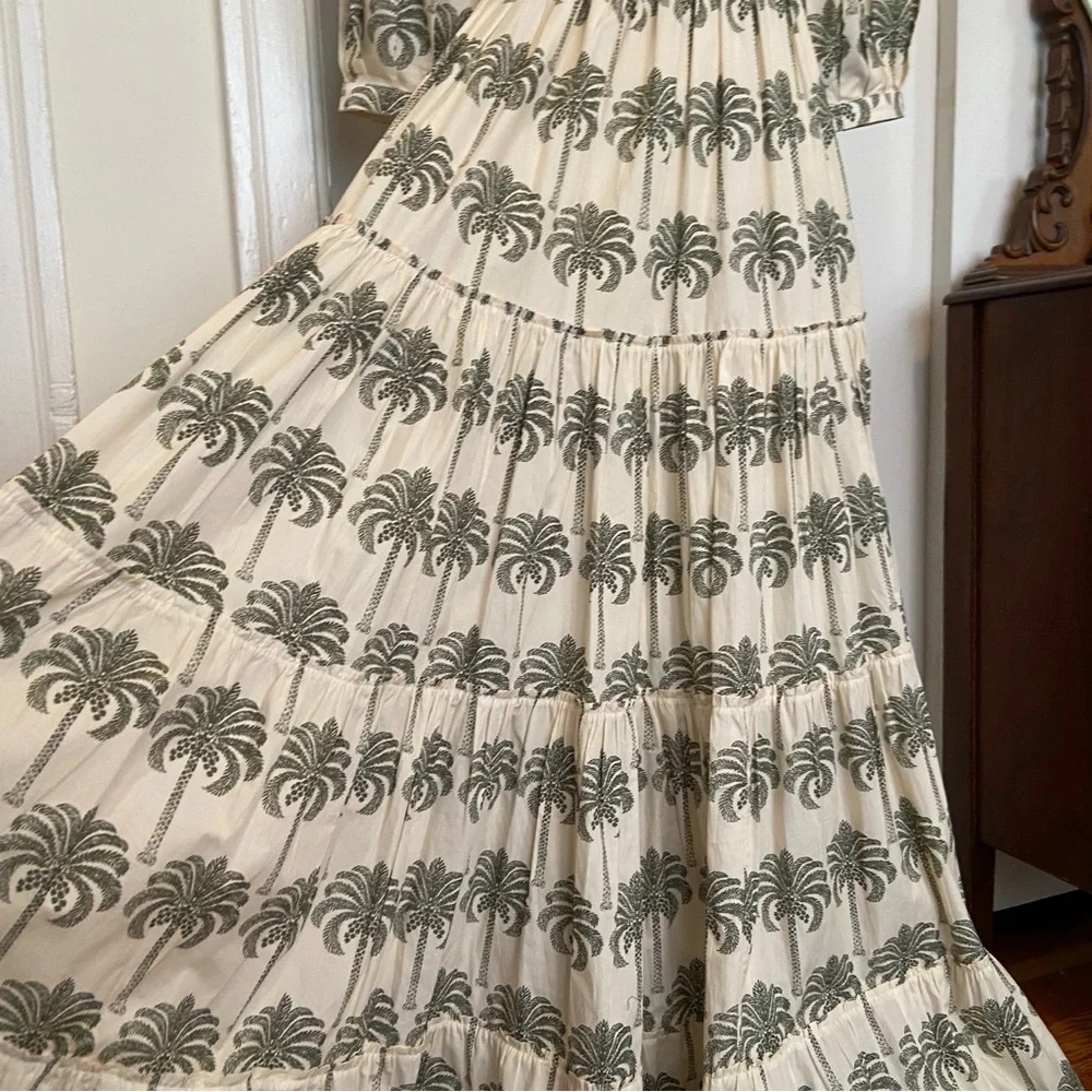 ✨ RARE! Agua Bendita Square Neck Palm Tree Gown - Picture 11 of 15